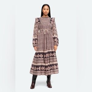 Sea NY Tuckernuck Margo Cotton Midi Floral Dress in Lilac Medium